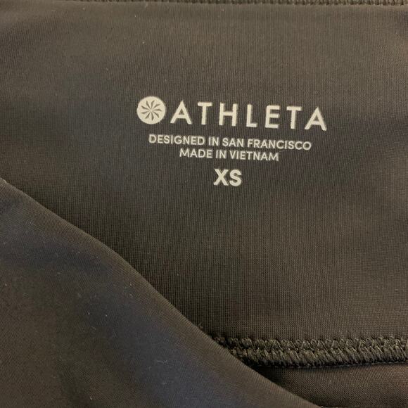 Athleta Stellar Tight Black Front Zip Pull on Pants Leggings Womens XS - Picture 13 of 16